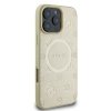 Guess GUHMP16LPSAPSMED iPhone 16 Pro 6.3 złoty/gold hardcase Saffiano Peony Classic Logo MagSafe